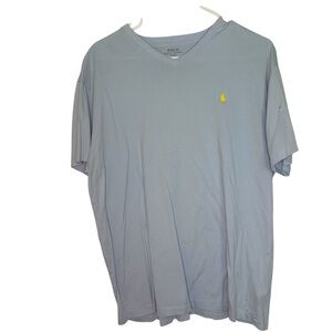 Polo by Ralph Lauren Men's Sky Blue V-Neck Tee